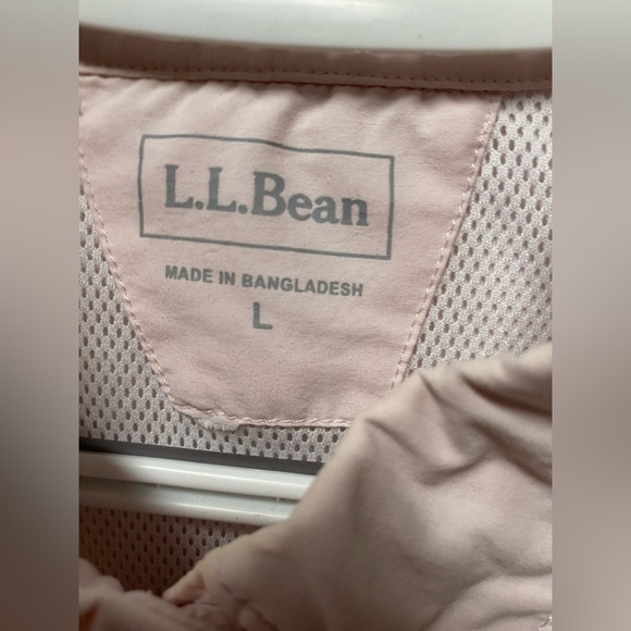 LLBean Shirt Womens  Large Short Sleeve Pockets Vented Quick Dry Pink - Picture 3 of 7